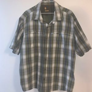 Carhartt Force Plaid Short Sleeve Button Shirt XL